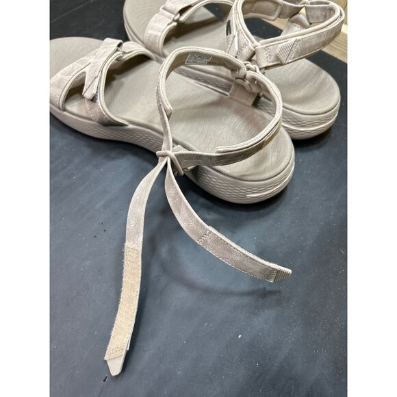 Skechers Womens GoGolf Arch Fit Sandals Size 10 Beige Adjustable Straps - Picture 10 of 10
